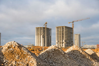 Buildings against sky in city