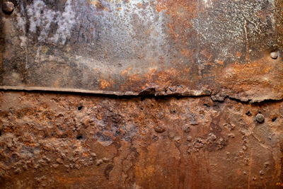 Full frame shot of rusty metal wall