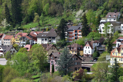 Village in germany on a hillside