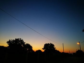 Silhouette of trees at sunset