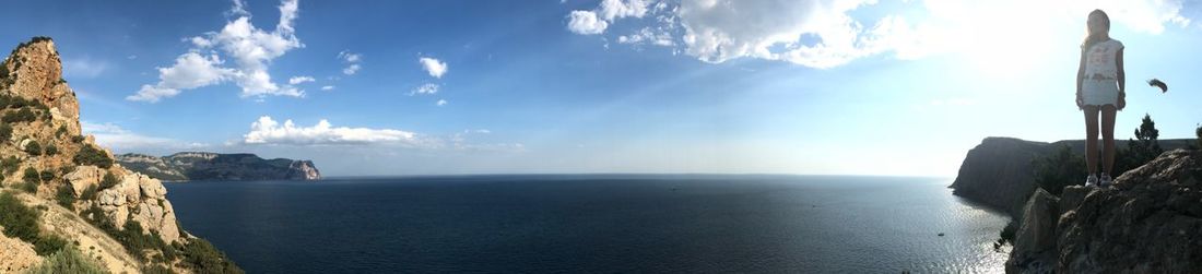 Panoramic view of sea against sky