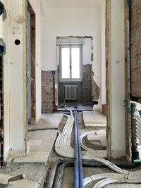 Interior of abandoned building