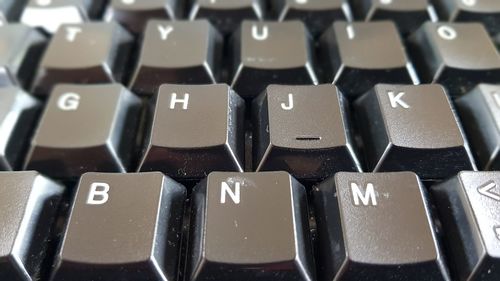 Full frame shot of computer keyboard