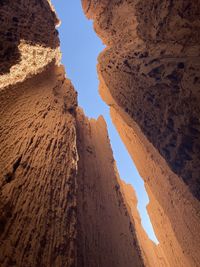 Rock formations against clear sky