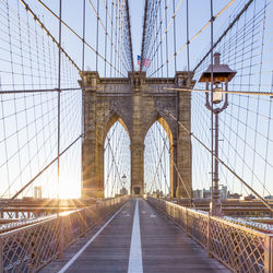 View of suspension bridge