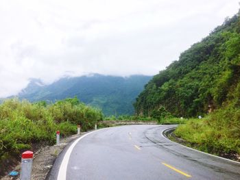 Country road along landscape