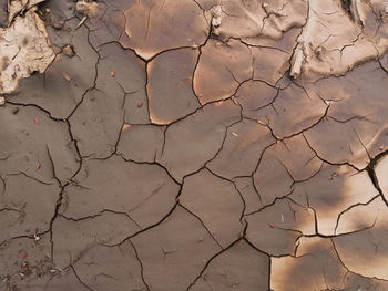 Full frame shot of cracked land