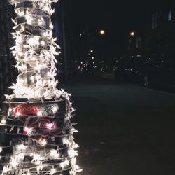 Illuminated city at night