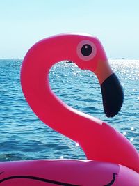 Close-up of swimming pool against sea