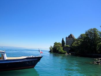 Boats in calm sea