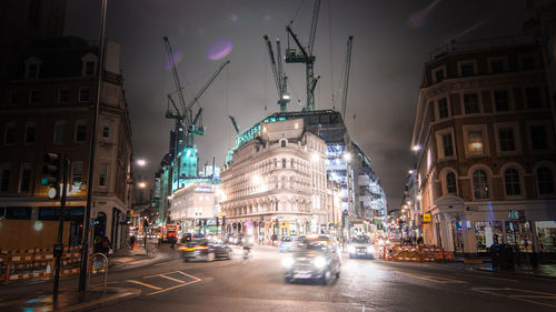 City street at night