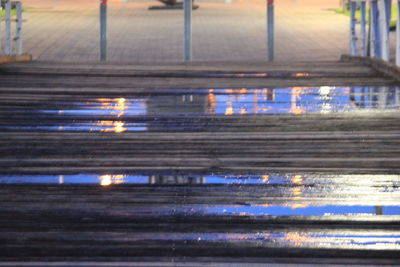 Train at railroad station platform