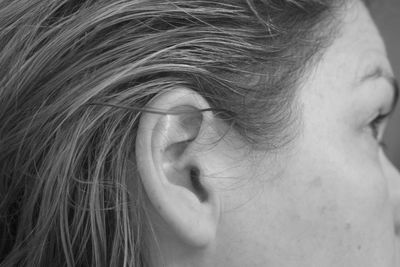 Close-up of woman ear