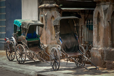 Bicycles in old building