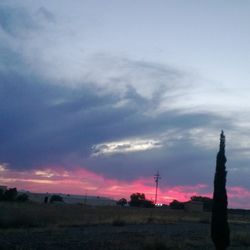 Scenic view of landscape at sunset