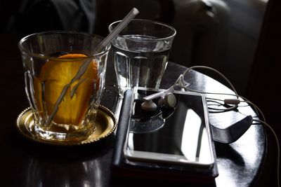 Close-up of food on table