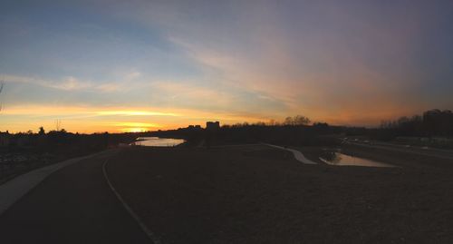 Country road at sunset