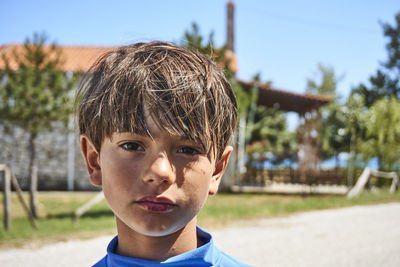 Close-up portrait of boy