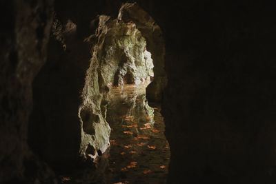 Rock formations in cave