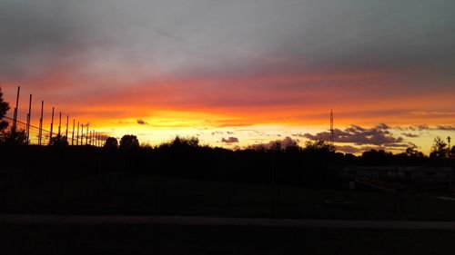 Scenic view of landscape at sunset