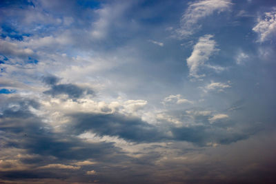 Low angle view of clouds in sky