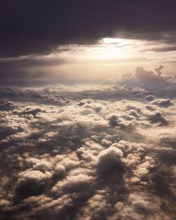 Aerial view of cloudscape