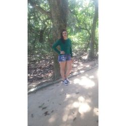 Portrait of young woman in forest