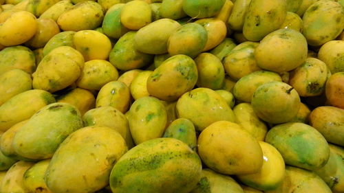 Full frame shot of oranges in market