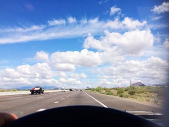 Road passing through highway