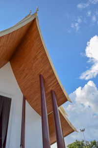 Low angle view of traditional building against sky