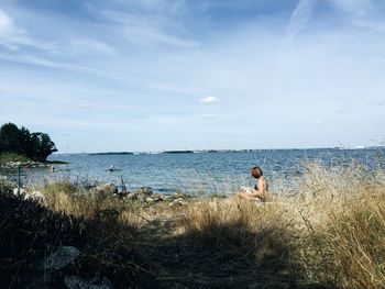 Scenic view of sea against sky
