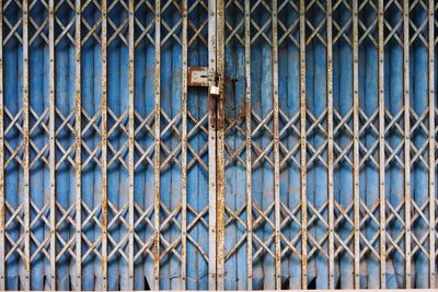 Full frame shot of closed shutters