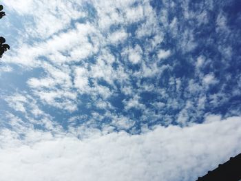 Low angle view of clouds in sky