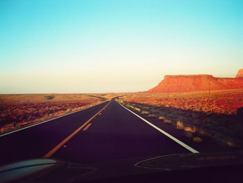 Road passing through landscape