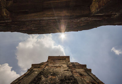 Low angle view of castle against sky