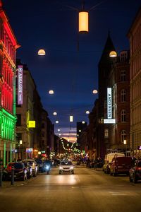 City street at night