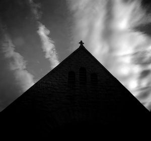 Low angle view of built structure against sky