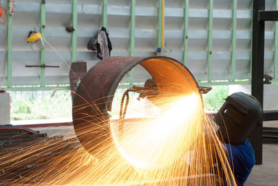 Close-up of an working