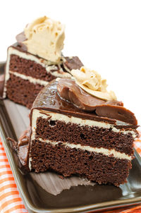 Close-up of cake in plate