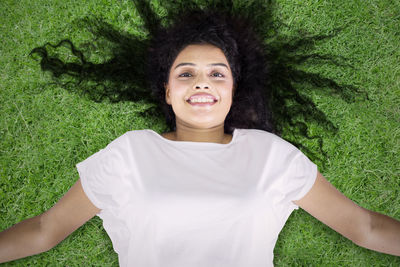 Portrait of a smiling young woman