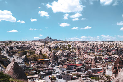 Aerial view of buildings in city