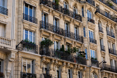 Low angle view of buildings in city