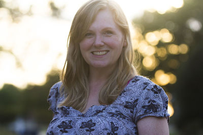 Portrait of smiling woman