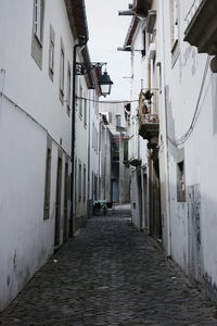 Narrow alley amidst buildings in city