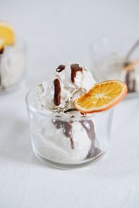 Close-up of ice cream in glass