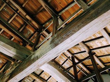 High angle view of ceiling of building