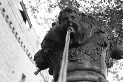 Close-up of carving on wall