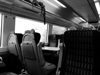 Empty seats in train