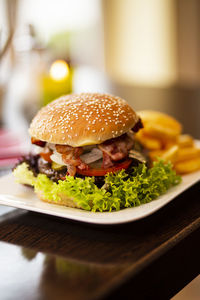 Close-up of food in plate