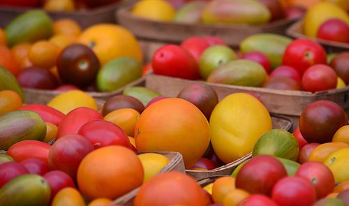 Close-up of fruits for sale in market stall